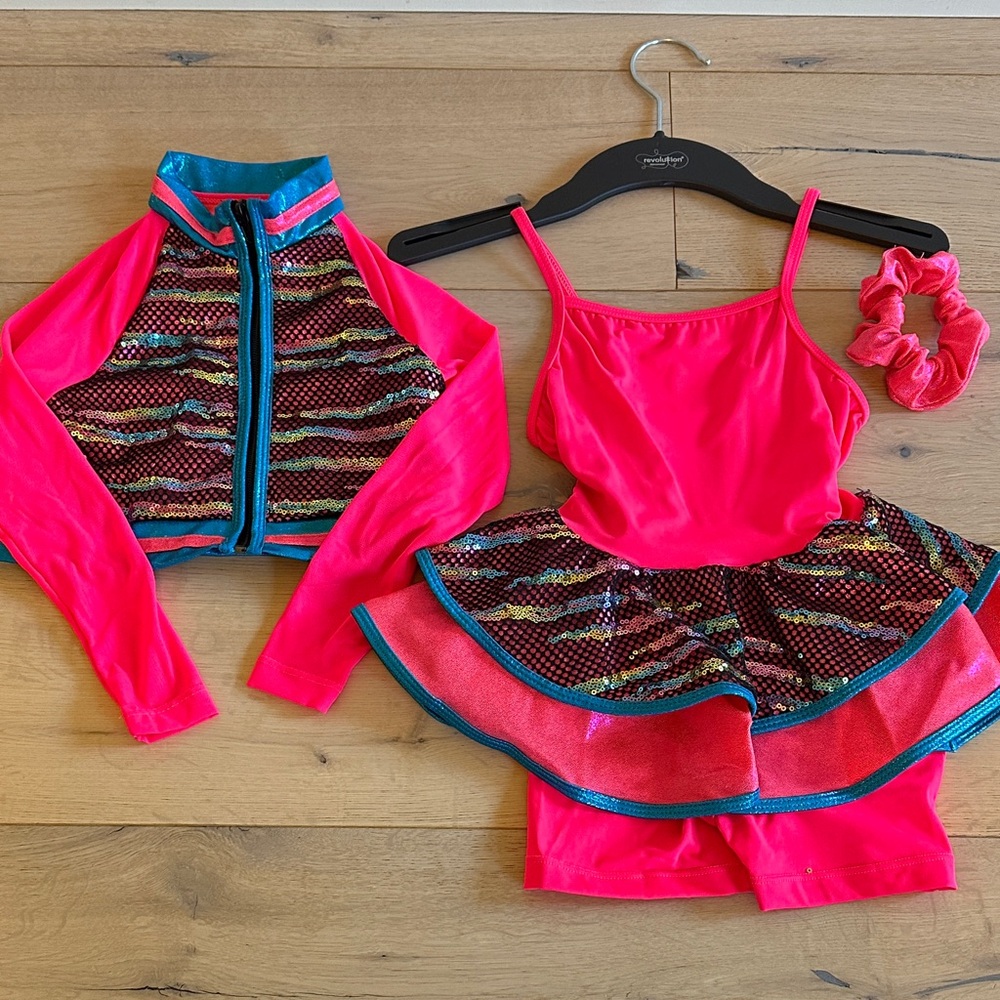 Revolution Pink and Blue Kids Dance Costume